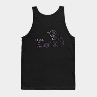 Karma is a cat :: Line art Tank Top